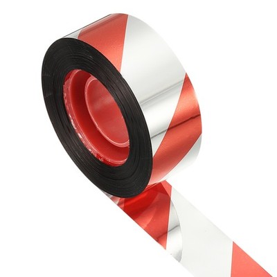 Für Bird Scare Tape, 328 ft x 0,94 in PET Reflektierband, rot silber gepunktet