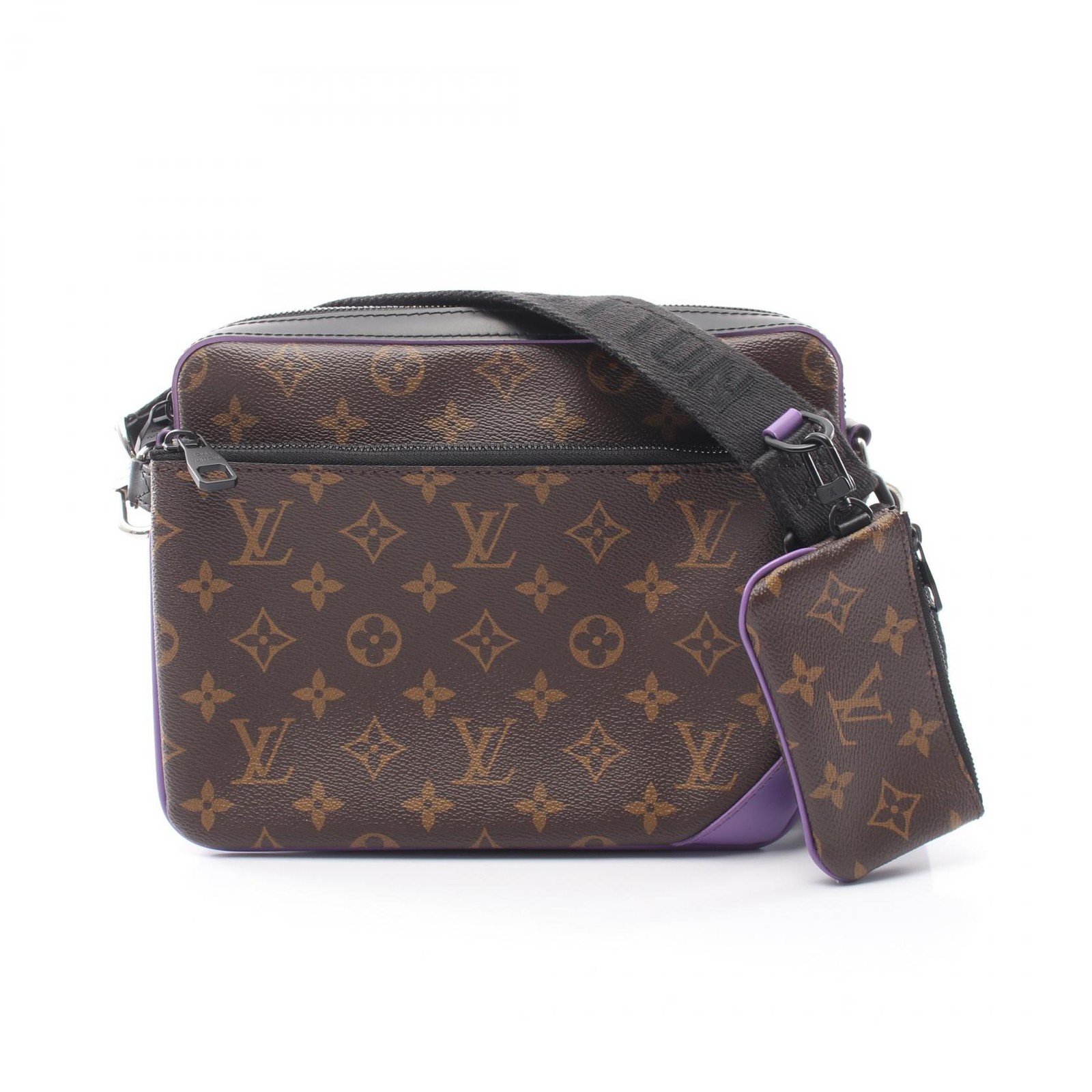 Louis Vuitton M46266 Trio Messenger Monogram Macassar Shoulder Bag Coated Canvas