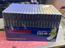 Verbatim Data Life Plus CD-R w/Cases Pack of 20  80 Min 700 MB 