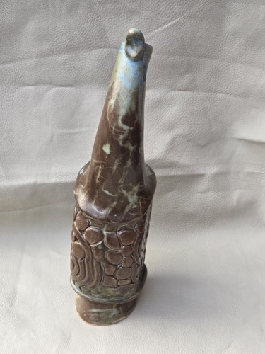 VINTAGE BRUTALIST STUDIO POTTERY VASE IMPRESSED MARK R ??JIM ROBINSON?? - Picture 4 of 14