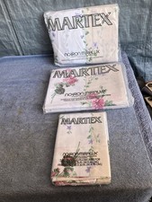 Vintage 4pcs Martex Queen Sheet Set No Iron Miralux