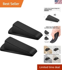 Door Stoppers, 2 Pack  Rubber Door Stoppers for Bottom of Door Security Rubbe...