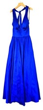 Windsor, Womens Blue, Halter Open Back Formal Dress, Size 3/4, Excellent cond.