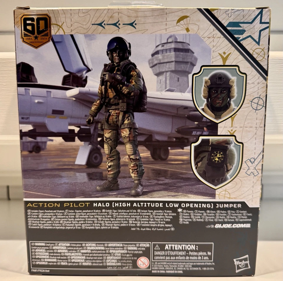 G.I. GI Joe Serie Clasificada 60 Aniversario 6 Pulgadas Acción Piloto HALO Jumper Foto 3 de 4