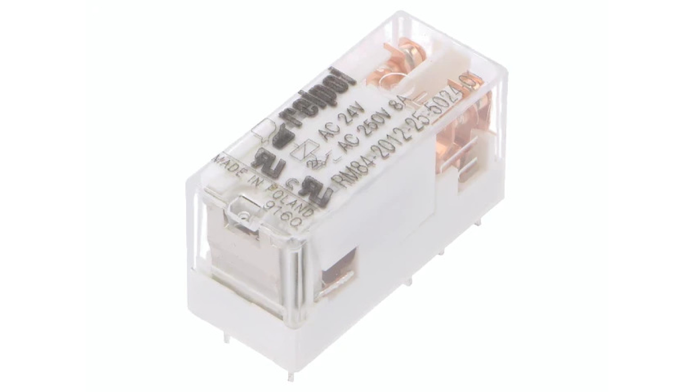 RM84201225502401 Relay: Electromagnetic DPDT Coils: 24VAC 8A 8A/250VAC /T2UK