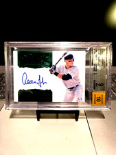 2017 Panini Flawless #4/5 Aaron Judge Rookies Signature Emerald Beckett 9/10 MVP