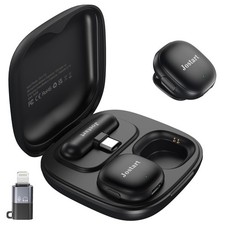 2-in-1 Wireless Lapel Microphone with AI Noise Reduction for iPhone  Android