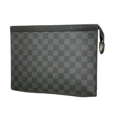6Hb0322 Louis Vuitton Clutch Bag Damier Graphite Pochette Voyage Mm N41696 Black