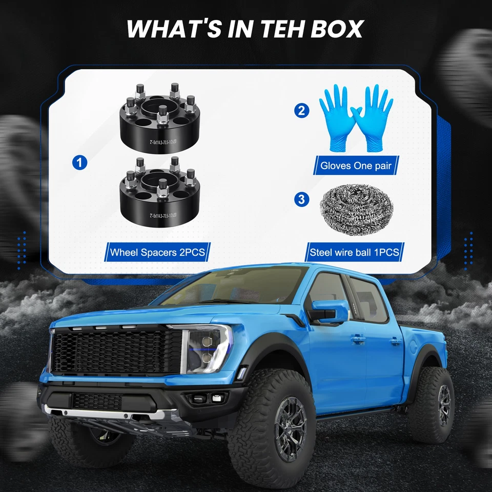 (2) 2" Hubcentric 5x4.5 5x114.3 Wheel Spacers for 1960-1967 Ford Galaxie - Image 4 of 4