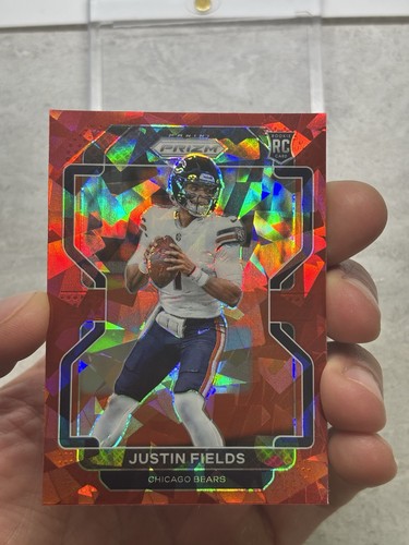 2021 Panini Prizm - Rookie Justin Fields #334 Red Ice Prizm (RC) - Picture 6 of 6