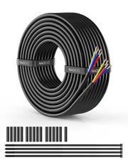 14 Gauge Wire 4 Conductor Wire, 14 AWG 4 Core Stranded PVC Cable, Tinned Copp...