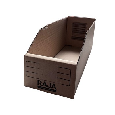 Faltbare Karton Regalkästen RAJA 278 x 95 x 64/107 mm Kleinteillager Lager 10 St