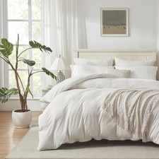 H HOUSEHOLD Jersey Knit Cotton Duvet Cover Set Bedding Set Soft Knit Comforte...