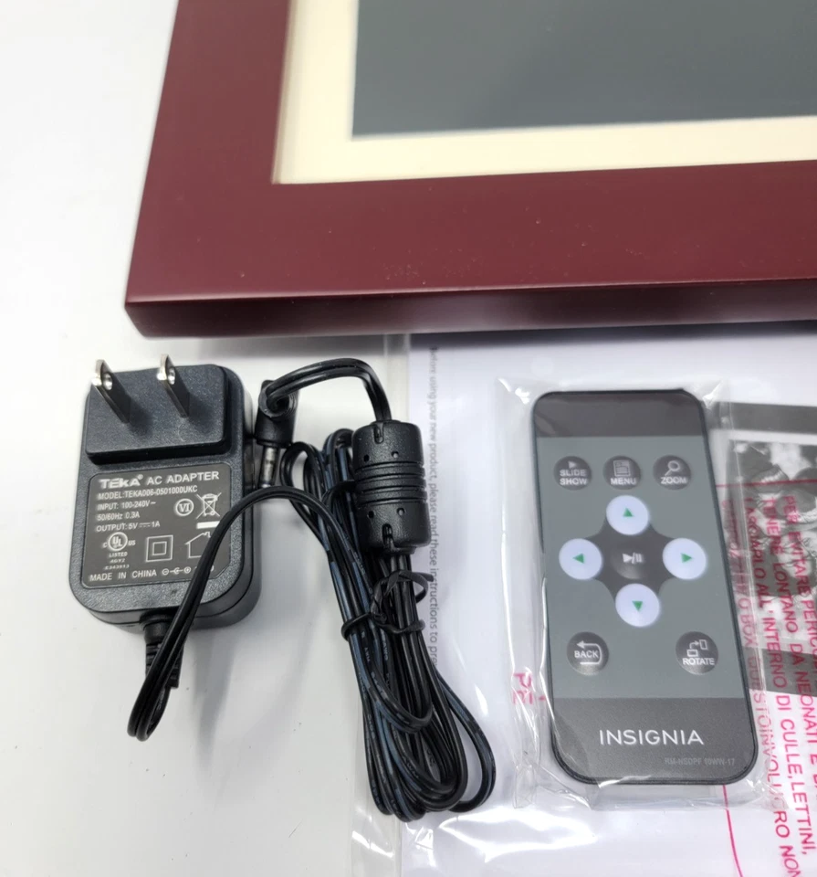 Marco de fotos digital INSIGNIA NS-DPF10WW-17 10" panel IPS premium madera espresso Foto 4 de 4