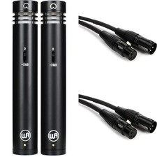 Warm Audio WA-84 Stereo Pair with Stands and Cables - Black