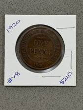 🌺BEAUTIFUL 1920 AUSTRALIAN PENNY KEY DATE🌺SCARCER DATE KING GEORGE V #V8🌺