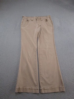 Maurices Womens Bootcut Beige Cotton Chino Pants Size 9/10 Long VTG Y2K