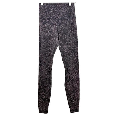 Lululemon Align Leggings Lacescape Spanish Rose Black Size 4