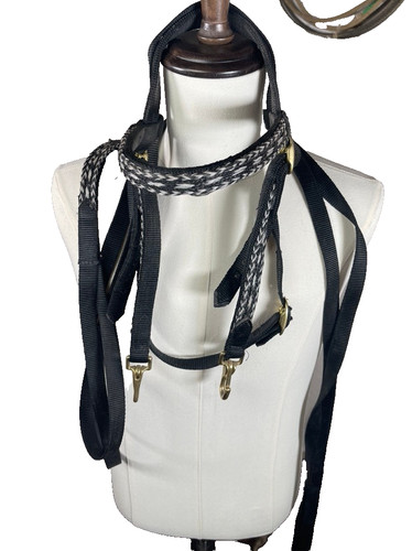 Western Bridle Split Reins Flat 84 in Horse Training Snap Cowboy Equipment Black