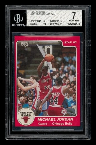 1984-85 Star Set-Break #101 Michael Jordan Rookie BGS 7 NEAR MINT