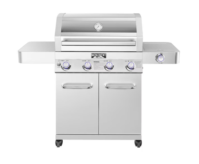 Monument Clearview 41847NG 4-Burner Stainless Steel Grill NEW/SALE-FREE SHIPING