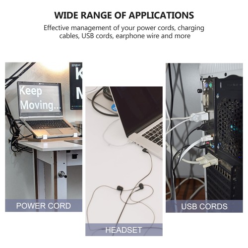 10 PCS Winder Wire Organiser Clip Cable Holder Desk Organizer Magnetic - 第 3/12 張圖片