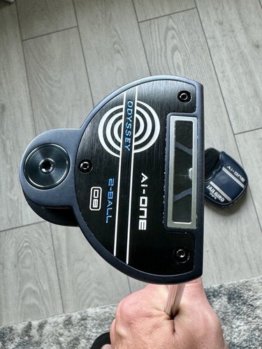 Odyssey Mini Jailbird DB Ai-One Putter 35" with Cover - 2 Ball Putter! - Picture 6 of 7
