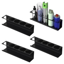 sogiv 4 Pack Spray Can Holder Organizer, Wall-Mounted Steel Spray Bottle Rack...