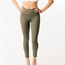 ZYIA Active Green Leggings Women's Size 12 Forest Foliage Light N Tight 7/8 New