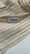 Quince European Linen Stripe Euro Sham Natural/White Bedding