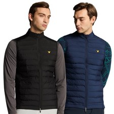 Lyle & Scott Herren Hybrid gesteppte elegante ma&szlig;geschneiderte Golfweste 25 % Rabatt UVP