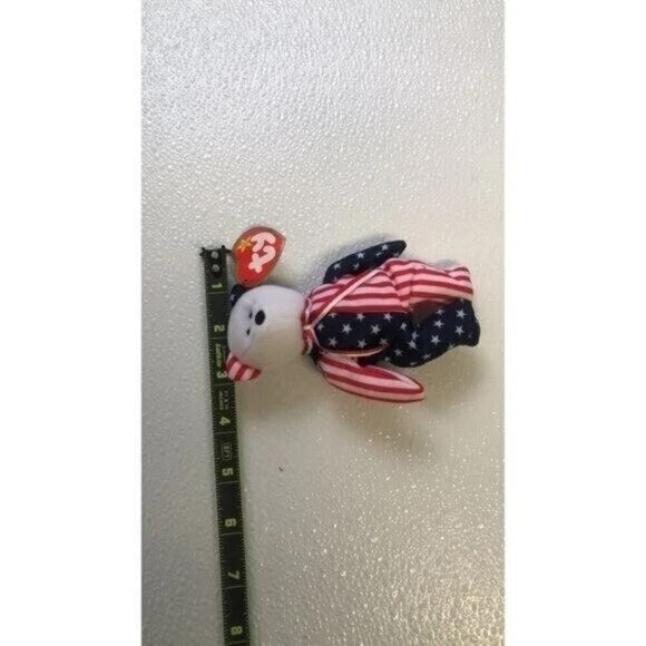 Juguete de peluche patriótico Ty Beanie Baby Tío Sam Bear 2000 EE. UU. animal de peluche Foto 4 de 4