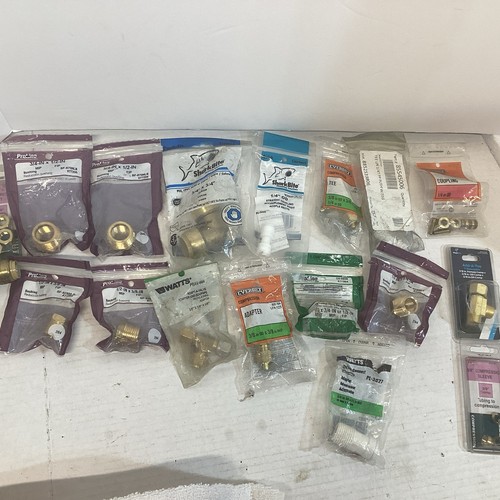 PLUMBING SUPPLY MIXED  LOT OF 18  VALVES & FITTINGS "SEE LIST BELOW" NEW SEALED