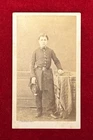 RARE CIVIL WAR ERA CDV - FRENCH BOY IN UNIFORM / J. THIERRY PHOTOGRAPHER, PARIS