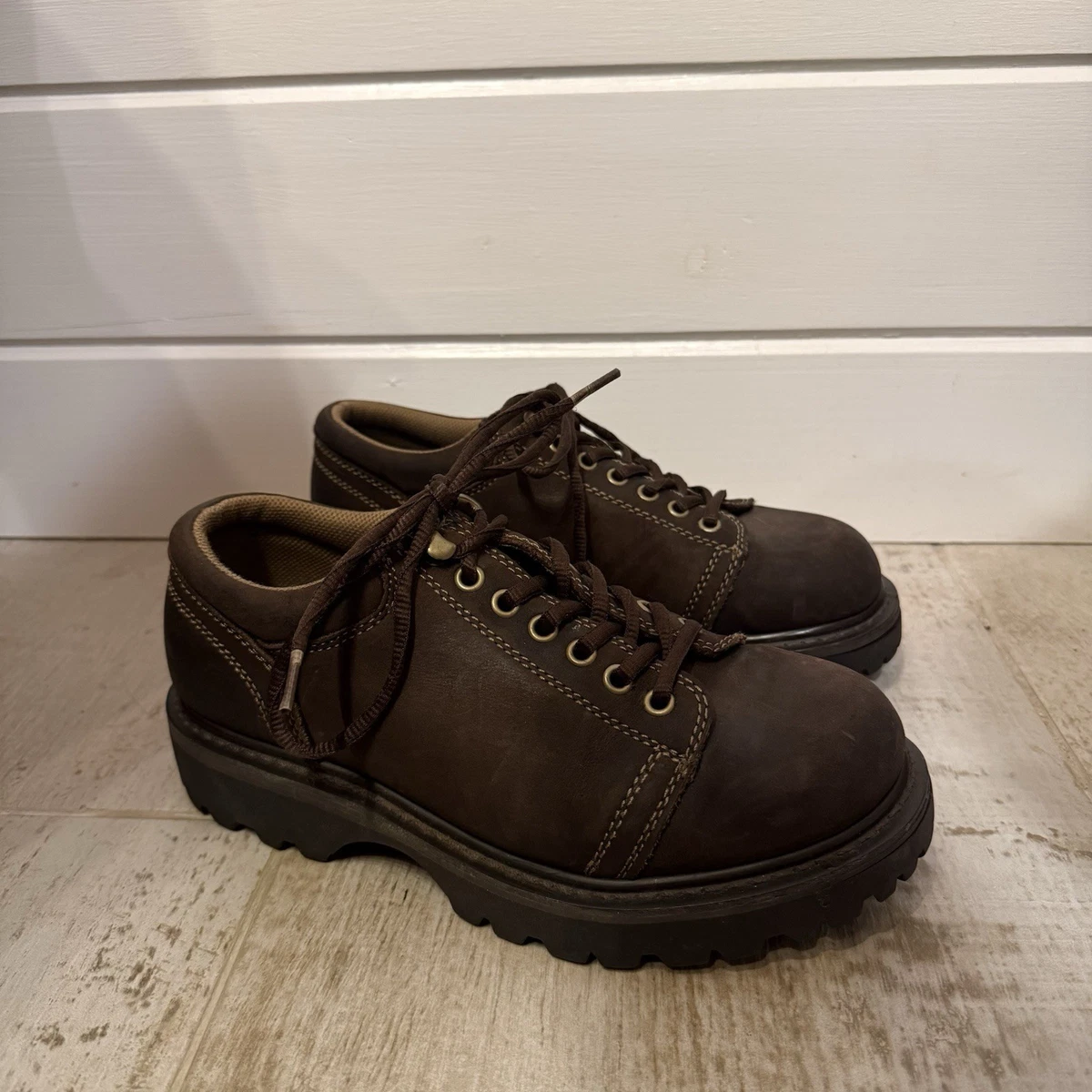American Eagle Outfitters Vintage 90s Oxford Platform Boots Shoes GenuineLeather Vintage 90s American Eagle Hiking Boots, Women main image 4