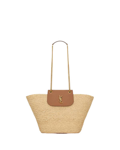 SAINT LAURENT Manon $3000 Natural Raffia Tote Bag New & Authentic