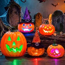 Light Up Halloween Pumpkin Decor Jack O Lantern