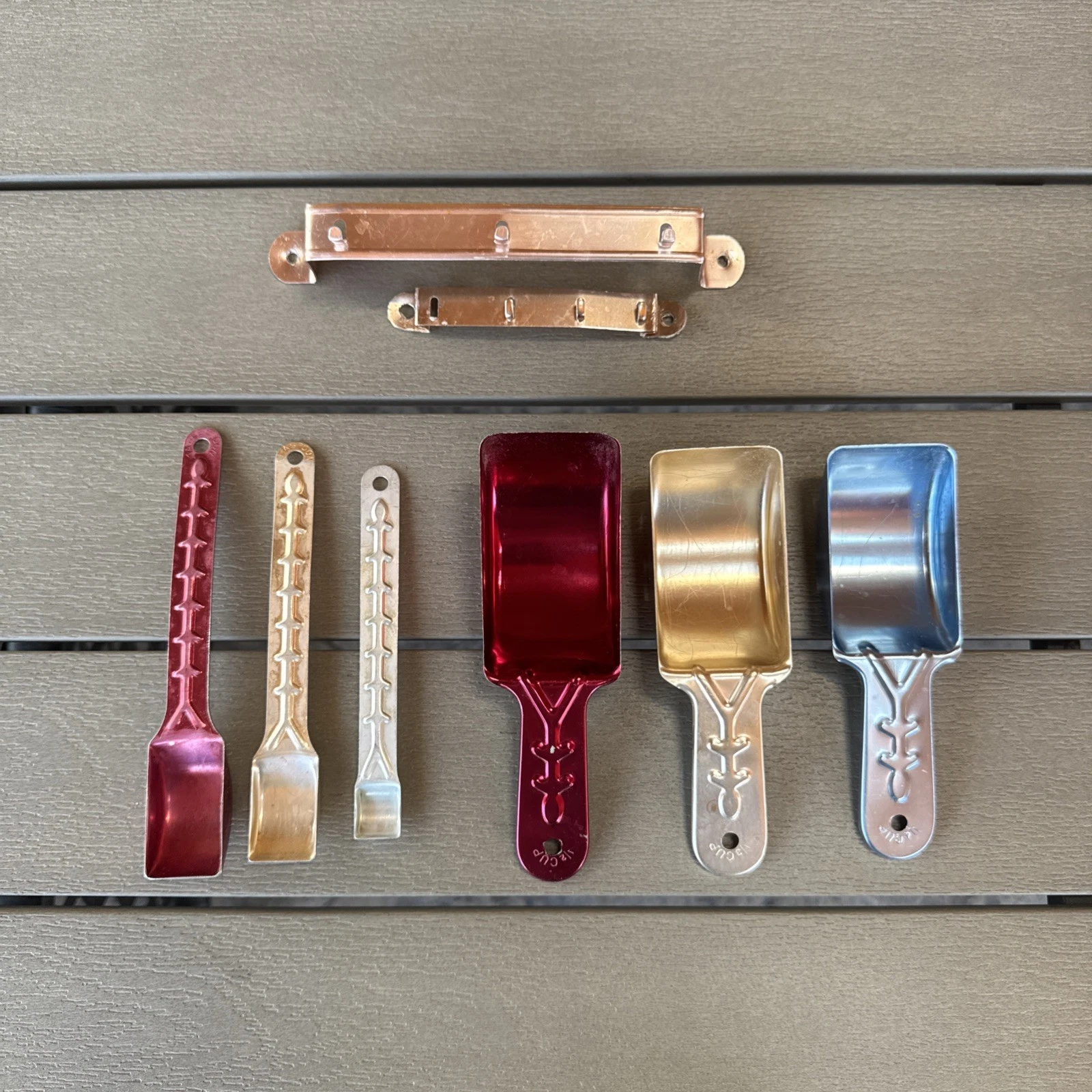 8 PC LOT Color Craft Tallscoops Measuring Spoon & Cup Anodized Colored Aluminum