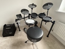 Alesis Nitro Mesh Electronic Drum Kit With Roland PM-10 Amp & Mapex Throne/Stool