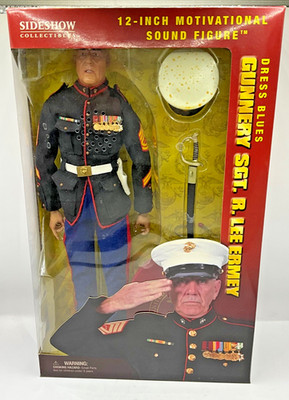 A04. Sideshow Collectibles Sound Figure of Gunnery Sgt. R. Lee Ermey in His Blue