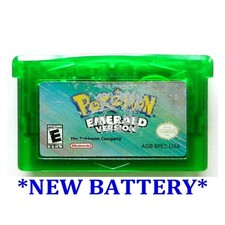 Pokemon Emerald Version * New Battery * (Game Boy Advance Gameboy) * AUTHENTIC *