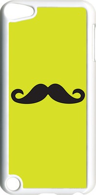 Plain White and Teal Green Mustache on iPod Touch 5th Gen 5G TPU Case Cover