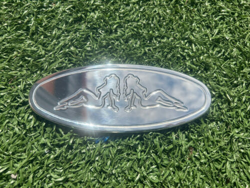 7” FORD TRUCK F-150 F-250 F-350 OVAL EMBLEM BADGE GRILL BILLET Mud flap Girl - Picture 3 of 5