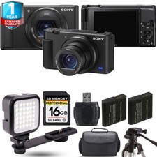 Sony ZV-1 Digital Camera Black  Extra Battery  1 Yr Warranty - 16GB