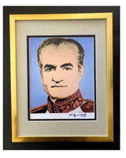 ANDY WARHOL + 1984 SIGNED THE SHAH & FARAH OF IRAN PRINT  FRAMED!!