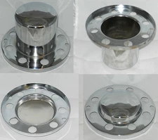 SET OF 4 DUALLY CHEVY GM BASE PLATE TYPE 8 LUG WHEEL CENTER CAP SEE DESCRIPTION