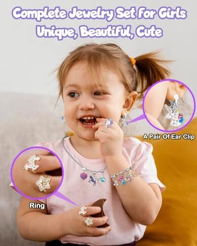 Advent Calendar 2023 Girls, DIY Charm 1-Unicorn: Bracelets+Rings+Necklace |  eBay
