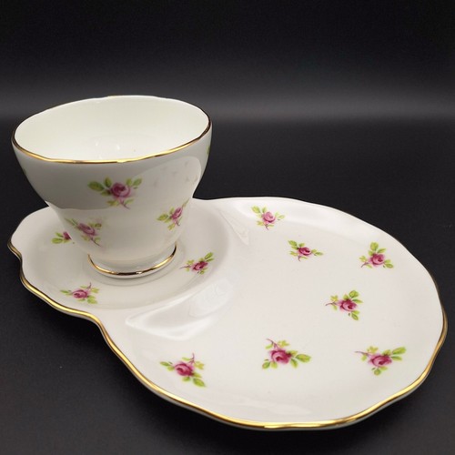 Fenton China Company - Floral Rose - Teetasse und Untertasse Beilagenteller - Bone China