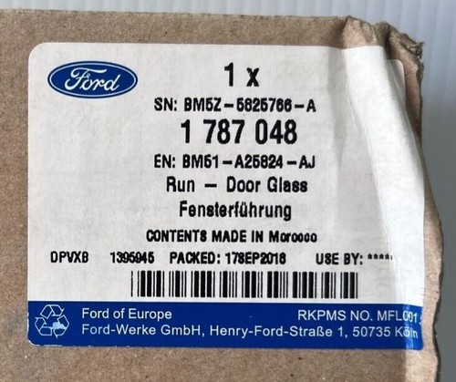 Genuine Ford Focus 2011-2020 Saloon RH OS Rear Door Glass Run - 1787048 - 第 4/4 張圖片