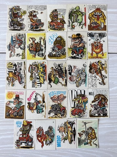 1970 Donruss Odder Odd Rods Sticker Trading Cards Partial Set 49/66 mit 14 Dupes - Bild 4 von 7